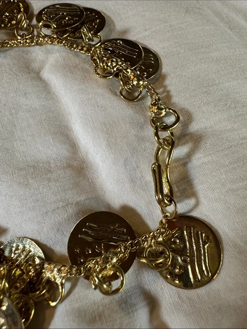 Gold Faux Coins Charm Bracelet/Anklet - Women's Fashion Jewelry